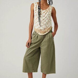 #41 NWT Free People Silas Cowl Neck Top in Ivory Combo